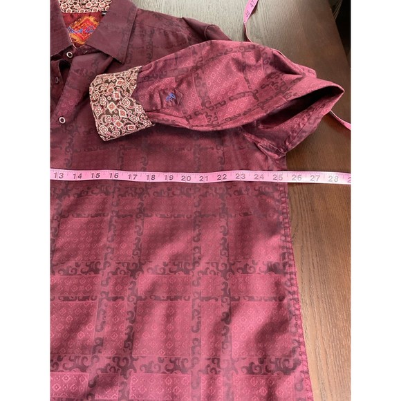 Men's XXL Maroon Robert Graham Shirt - Picture 4 of 5